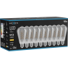 Mexen Vintis 10x Ampoule filament spirale LED E27, ST64, 6W, Chaude - 2700K, 510 lm, fumée - L162-E27-0627-70x10