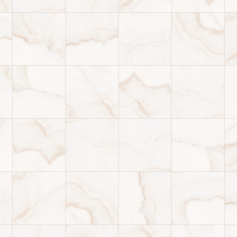 Mexen Onyx Grès blanc émaillé rect. G1, carreau sol-mur 60 x 60 cm, brillant - TL106-060-060-01