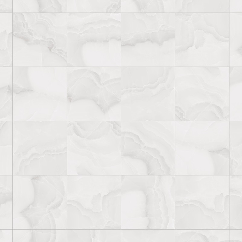 Mexen Onyx Grès argenté émaillé rectifié G1, carreau de sol et mural 60 x 60 cm, brillant - TL106-060-060-02