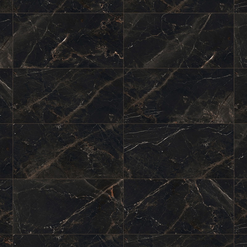 Mexen Marquino Gres noir émaillé rectifié G1, carreau sol-mur 120 x 60 cm, haute brillance - TL214-120-060-00