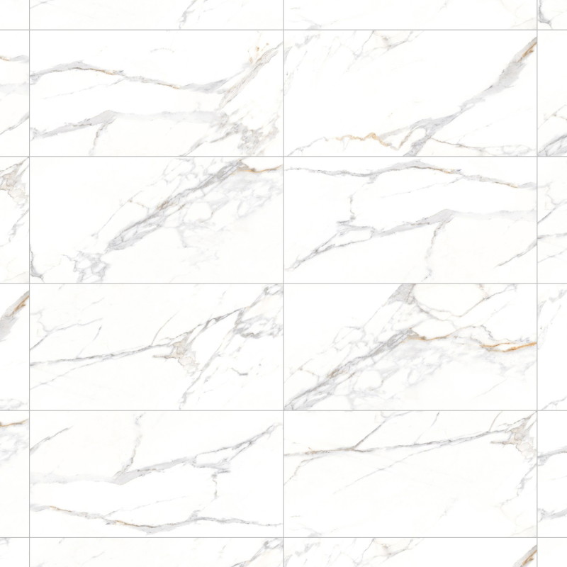 Mexen Agata Grès blanc émaillé rect. G1, carreau de sol et mural 120 x 60 cm, brillant - TL144-120-060-00