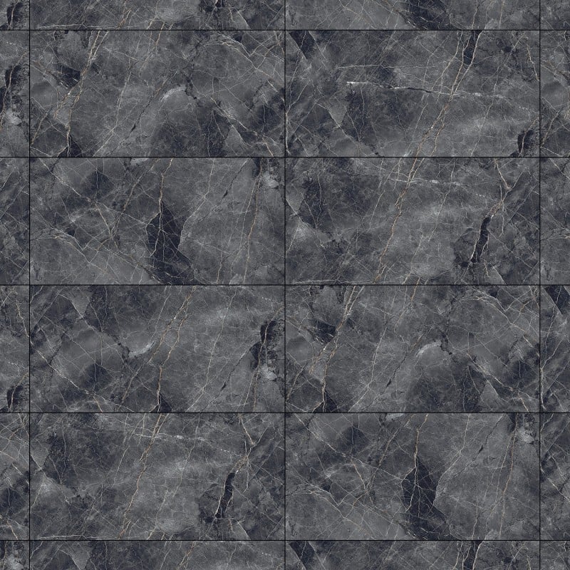 Mexen Eternity Nero grès émaillé rectifié G1, carreau sol-mur 120 x 60 cm, brillant - TL112-120-060-02
