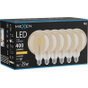 Mexen Vintis 6x Ampoule filament LED E27, G125, 4W, Chaude - 2200K, 400 lm, ambre - L158-E27-0422-50x06