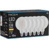 Mexen Vintis 6x Ampoule filament LED E27, G125, 6W, Chaude - 2700K, 720 lm, transparente - L158-E27-0627-00x06