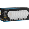 Mexen Vintis 10x Ampoule filament LED E27, G125, 6W, Chaude - 2700K, 720 lm, claire - L158-E27-0627-00x10