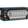Mexen Vintis 10x Ampoule filament LED E27, G125, 6W, Chaude - 2700K, 510 lm, fumée - L158-E27-0627-70x10