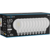 Mexen Vintis 10x Ampoule LED à filament E27, G125, 6W, Neutre - 4000K, 720 lm, clair - L158-E27-0640-00x10