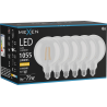 Mexen Vintis 6x Ampoule filament LED E27, G125, 8W, Chaude - 2700K, 1055 lm, transparente - L158-E27-0827-00x06