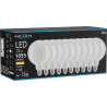 Mexen Vintis 10x Ampoule filament LED E27, G125, 8W, Chaude - 2700K, 1055 lm, claire - L158-E27-0827-00x10