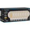 Mexen Vintis 10x Ampoule filament LED E27, G125, 8W, Chaude - 2700K, 750 lm, ambre - L158-E27-0827-50x10