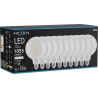 Mexen Vintis 10x Ampoule filament LED E27, G125, 8W, Neutre - 4000K, 1055 lm, transparent - L158-E27-0840-00x10