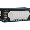 Mexen Vintis 10x Ampoule filament LED E27, G125, 10W, Neutre - 4000K, 1320 lm, clair - L158-E27-1040-00x10