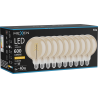 Mexen Vintis 10x Ampoule filament spirale LED E27, G125, 8W, Chaude - 2200K, 600 lm, ambre - L168-E27-0822-50x10