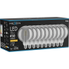Mexen Vintis 10x Ampoule filament spirale LED E27, G125, 8W, Chaud - 2200K, 450 lm, fumée - L168-E27-0822-70x10