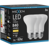Mexen Nova 3x Ampoule LED E27, R63, 8W, Chaude - 3000K, 840 lm - L104-E27-0830-01x03