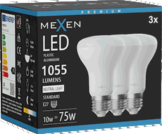 Mexen Nova 3x Ampoule LED E27, R63, 10W, Neutre - 4000K, 1055 lm - L104-E27-1040-01x03