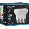 Mexen Nova 3x Ampoule LED E27, R63, 10W, Froide - 6500K, 1055 lm - L104-E27-1065-01x03