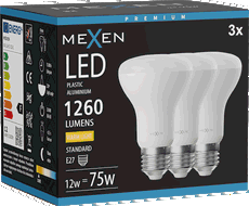 Mexen Nova 3x Ampoule LED E27, R63, 12W, Chaude - 3000K, 1260 lm - L104-E27-1230-01x03