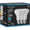 Mexen Nova 3x Ampoule LED E27, R63, 12W, Froid - 6500K, 1260 lm - L104-E27-1265-01x03