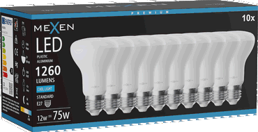 Mexen Nova 10x Ampoule LED E27, R63, 12W, Froid - 6500K, 1260 lm - L104-E27-1265-01x10