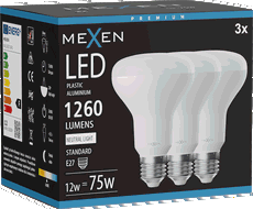 Mexen Nova 3x Ampoule LED E27, R80, 12W, Neutre - 4000K, 1260 lm - L105-E27-1240-01x03