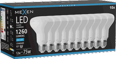 Mexen Nova 10x Ampoule LED E27, R80, 12W, Froide - 6500K, 1260 lm - L105-E27-1265-01x10