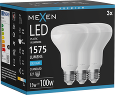Mexen Nova 3x Ampoule LED E27, R80, 15W, Froide - 6500K, 1575 lm - L105-E27-1565-01x03