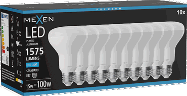 Mexen Nova 10x Ampoule LED E27, R80, 15W, Froid - 6500K, 1575 lm - L105-E27-1565-01x10