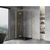 Mexen Mist-F cabine de douche pliante gauche 95 x 95 cm, transparent, or brossé - 8A6T-095-095-55-00-L