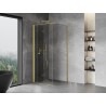 Mexen Mist-F cabine de douche pliante gauche 95 x 95 cm, transparent, or brossé - 8A6T-095-095-55-00-L