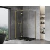 Mexen Mist-F cabine de douche pliante gauche 100 x 95 cm, transparent, or brossé - 8A6T-100-095-55-00-L