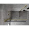 Mexen Mist-F cabine de douche pliante gauche 85 x 100 cm, transparent, or brossé - 8A6T-085-100-55-00-L