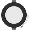 Mexen LDRR panneau de plafond LED encastré fi 12 cm, 6W, Froid - 6500K, 450 lm, noir - L210-012-0665-70