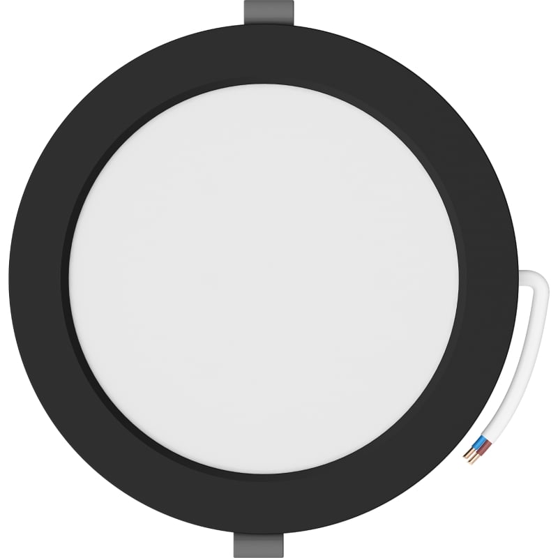 Mexen LDRR panneau de plafond encastré LED downlight, diamètre 17 cm, 12W, Neutre - 4000K, 900 lm, noir - L210-017-1240-70