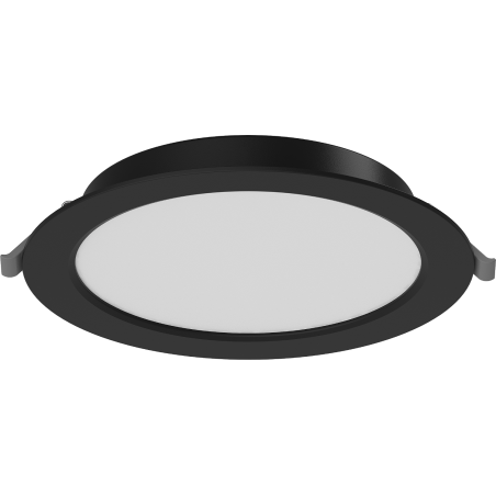 Mexen LDRR plafonnier LED encastrable downlight, diamètre 17 cm, 12W, Froid - 6500K, 960 lm, noir - L210-017-1265-70