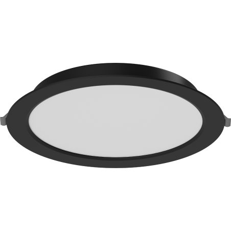 Mexen LDRR panneau de plafond encastré LED Downlight, diamètre 22 cm, 18W, Froid - 6500K, 1440 lm, noir - L210-022-1865-70