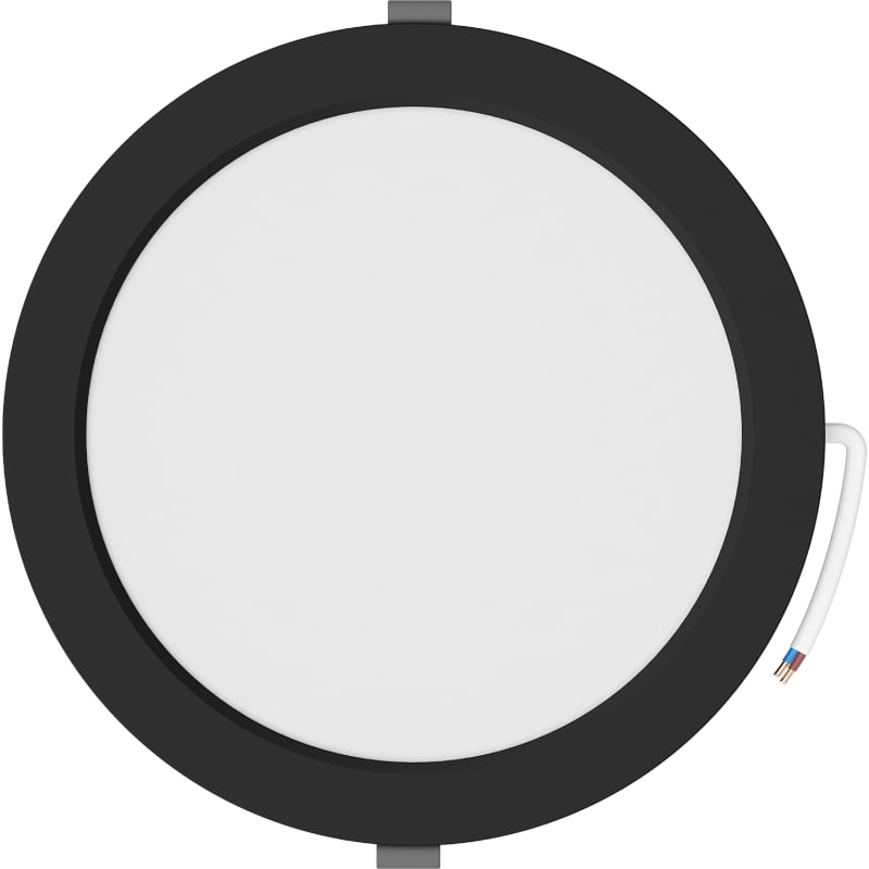 Mexen LDRR panneau de plafond encastré LED Downlight, diamètre 22 cm, 18W, Froid - 6500K, 1440 lm, noir - L210-022-1865-70