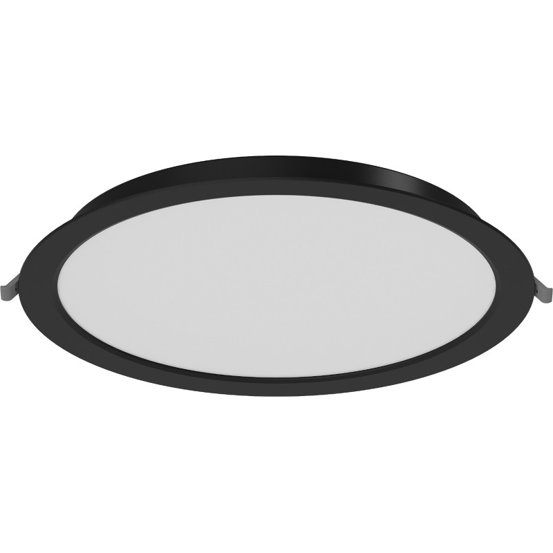 Mexen LDRR panneau de plafond downlight LED encastré fi 30 cm, 24W, Froid - 6500K, 1920 lm, noir - L210-030-2465-70