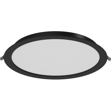 Mexen LDRR panneau de plafond downlight LED encastré fi 30 cm, 24W, Froid - 6500K, 1920 lm, noir - L210-030-2465-70