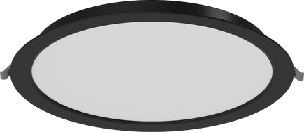 Mexen LDRR panneau de plafond downlight LED encastré fi 30 cm, 24W, Froid - 6500K, 1920 lm, noir - L210-030-2465-70