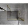 Mexen Mist-F cabine de douche pliante droite 70 x 70 cm, transparent, or brossé - 8A6T-070-070-55-00-P