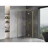 Mexen Mist-F cabine de douche pliante droite 80 x 80 cm, transparent, or brossé - 8A6T-080-080-55-00-P