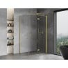 Mexen Mist-F cabine de douche pliante droite 85 x 80 cm, transparent, or brossé - 8A6T-085-080-55-00-P