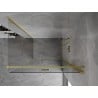 Mexen Mist-F cabine de douche pliante droite 120 x 80 cm, transparent, or brossé - 8A6T-120-080-55-00-P