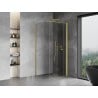 Mexen Mist-F cabine de douche pliante droite 90 x 90 cm, transparent, or brossé - 8A6T-090-090-55-00-P