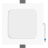 Mexen LDRR panneau de plafond encastré downlight LED 12 x 12 cm, 6W, Neutre - 4000K, 600 lm, blanc - L211-012-0640-20
