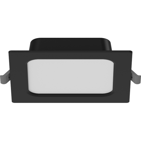Mexen LDRR panneau plafonnier encastré LED downlight 12 x 12 cm, 6W, Neutre - 4000K, 390 lm, noir - L211-012-0640-70