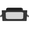 Mexen LDRR panneau plafonnier encastré LED downlight 12 x 12 cm, 6W, Neutre - 4000K, 390 lm, noir - L211-012-0640-70