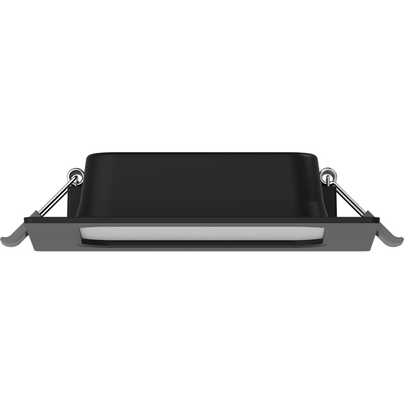 Mexen LDRR panneau de plafond encastré downlight LED 12 x 12 cm, 6W, Froid - 6500K, 600 lm, noir - L211-012-0665-70