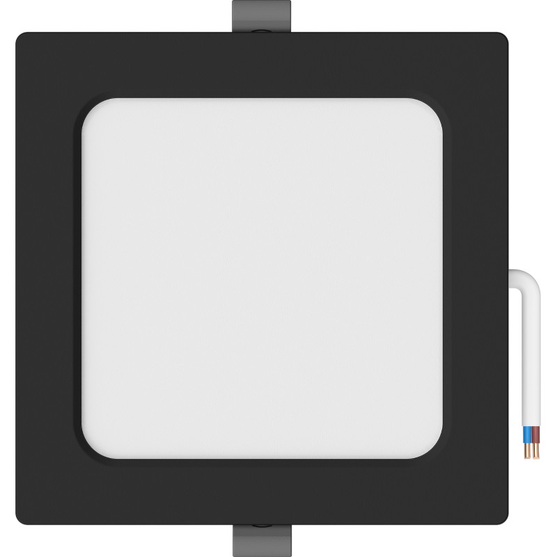 Mexen LDRR panneau de plafond encastré LED downlight 14 x 14 cm, 9W, Neutre - 4000K, 720 lm, noir - L211-014-0940-70